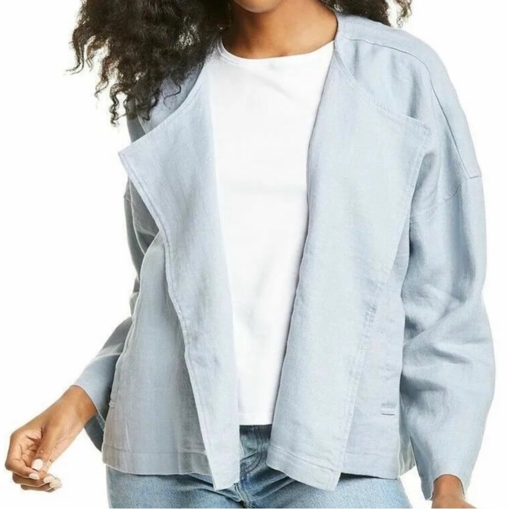 NWT Eileen Fisher Organic Linen Jacket in Dawn